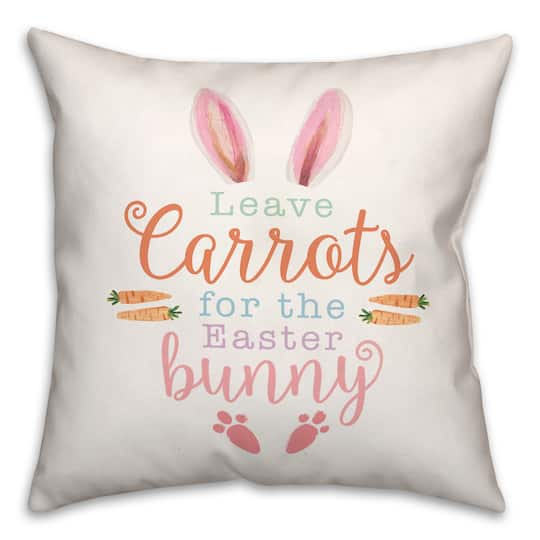 Leave Carrots 18&#x22; x 18&#x22; Throw Pillow